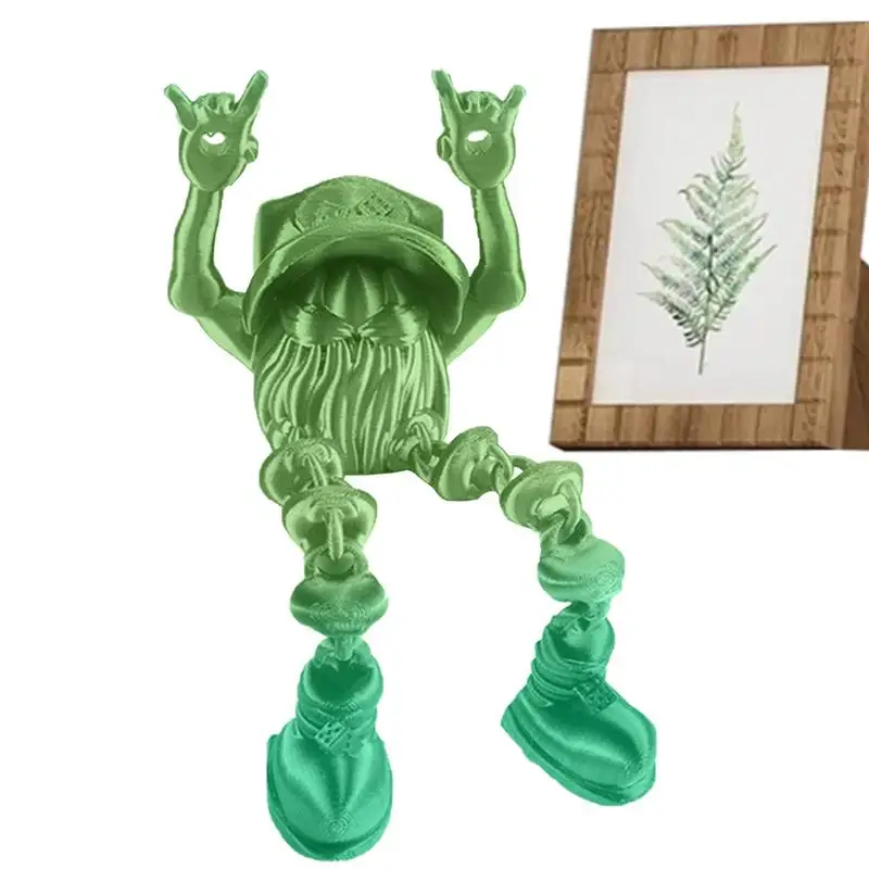 Giocattoli stampati in 3D per bambini Hip-Hop Gnome Fidget Toy Decorazione della casa Figura Giocattoli Modello congiunto mobile Ornamenti per bambini Adulti