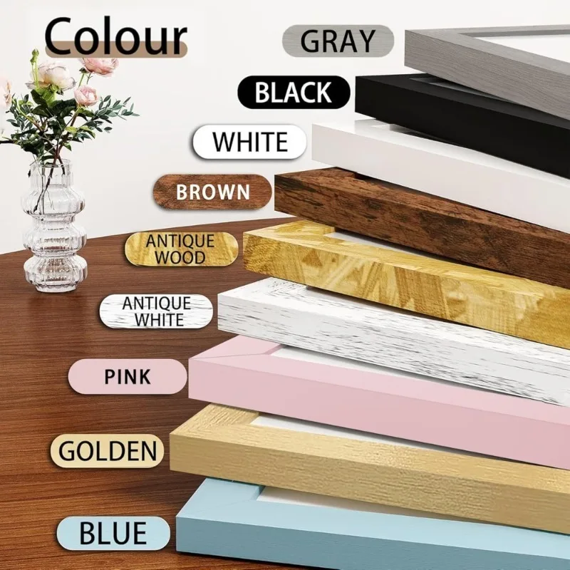 

11x17 Picture Frame Set of 12 for Wall Display with 8x12 Mat or 11x17 Without Mat Black Photo Frames