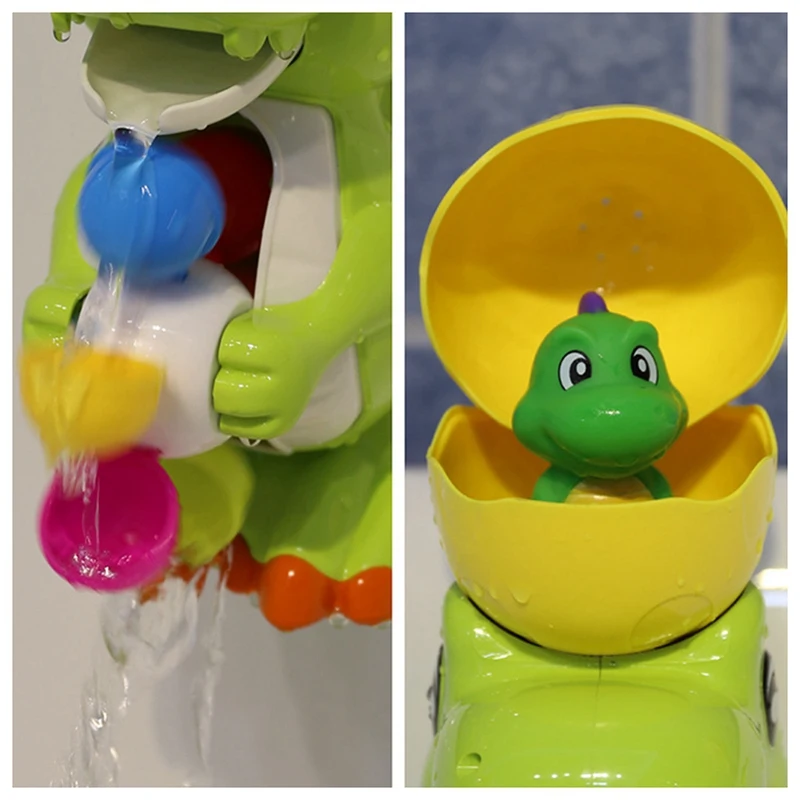 لعبة ديناصور للعب الماء للأطفال ، لعبة طفل Zhuanzhuanle ، عجلة الحمام ، لعبة الحمام