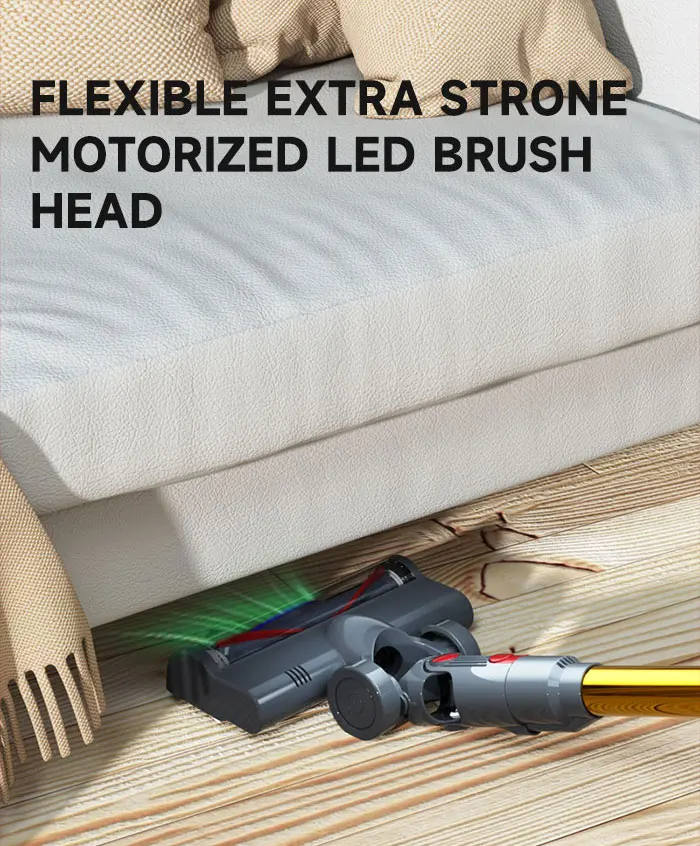 مكنسة كهربائية تستقيم بقدرة 500 وات، شفط قوي للمنزل، تصميم بدون كيس مع فلتر HEPA، مناورة سهلة لتنظيف السجاد والأرضيات الصلبة