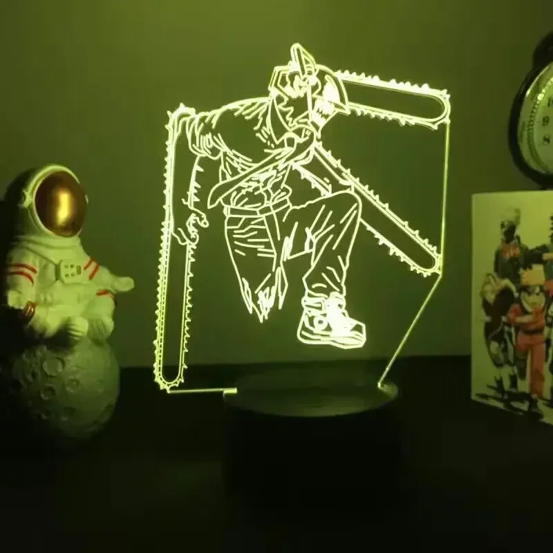 Anime Chainsaw Man Makima Veilleuse pour Enfants, Lampe 3D, Décoration de Chambre à Coucher, Cadeaux d'anniversaire, Maison, Décoration de ixde Noël