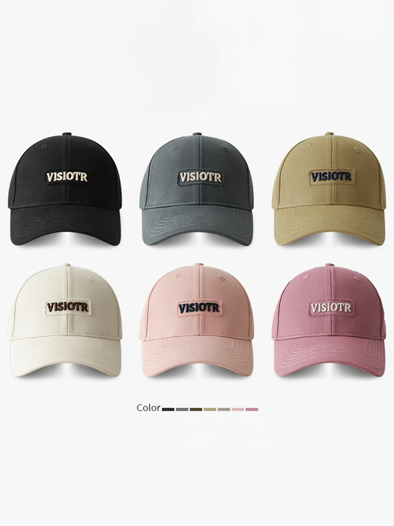 1 unisex all season fashionable pure cotton retro letter visitor baseball cap
