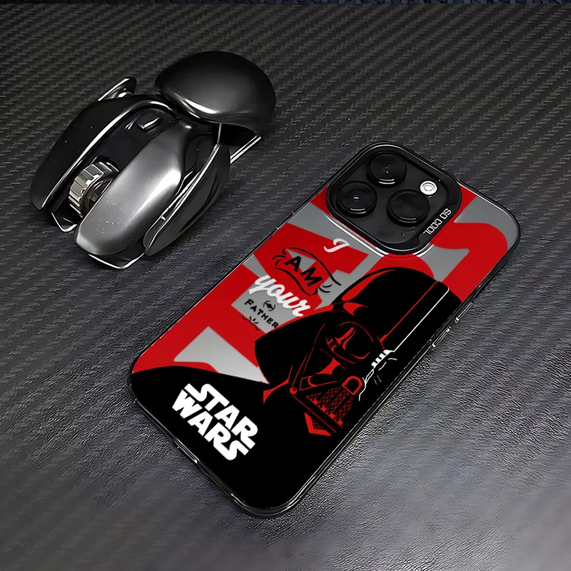Capa de Celular Luxuosa Star Wars para iPhone 17 16e 16 15 14 13 12 11 mini Pro Max XR XSMAX Air Plus Antichoque com Traseira Fosca