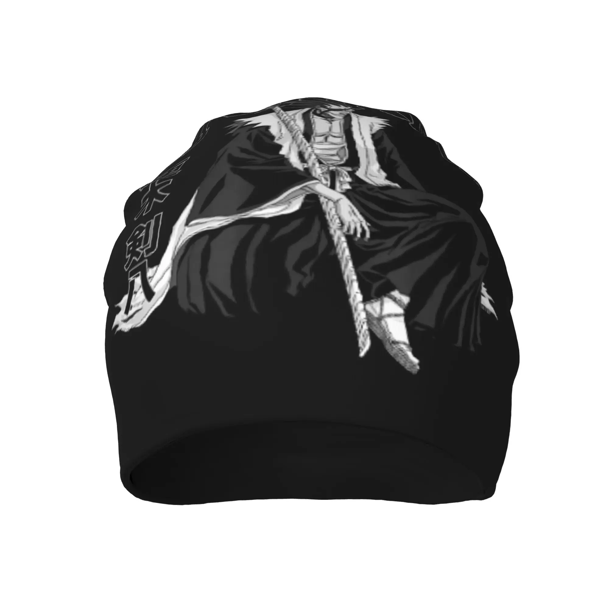 y2k gorros Bleach Zabaki Gothic Print Anime Bonnet Homme Fashion Thin Hat  Skullies Beanies Caps For Men Women Style Hats
