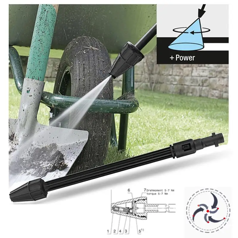 Carro Washer Jet Lance bocal, Lavadora de alta pressão, Rotativa Turbo Lance, Jet Água Lance, Karcher K2, K3, K4, K5, K6, K7