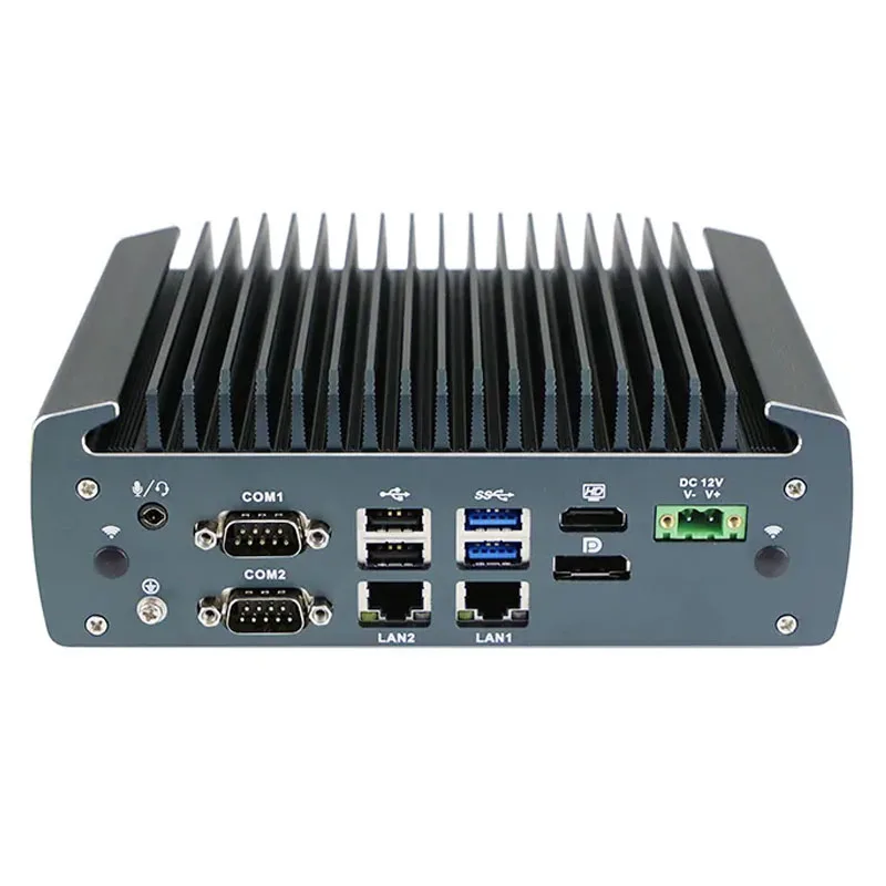 Partaker Fanless Mini PC Celeron J6412 Win11 Linux 6 COM 3 LAN TPM 2 0 HDMI DP GPIO 9 36V Industrial Computer