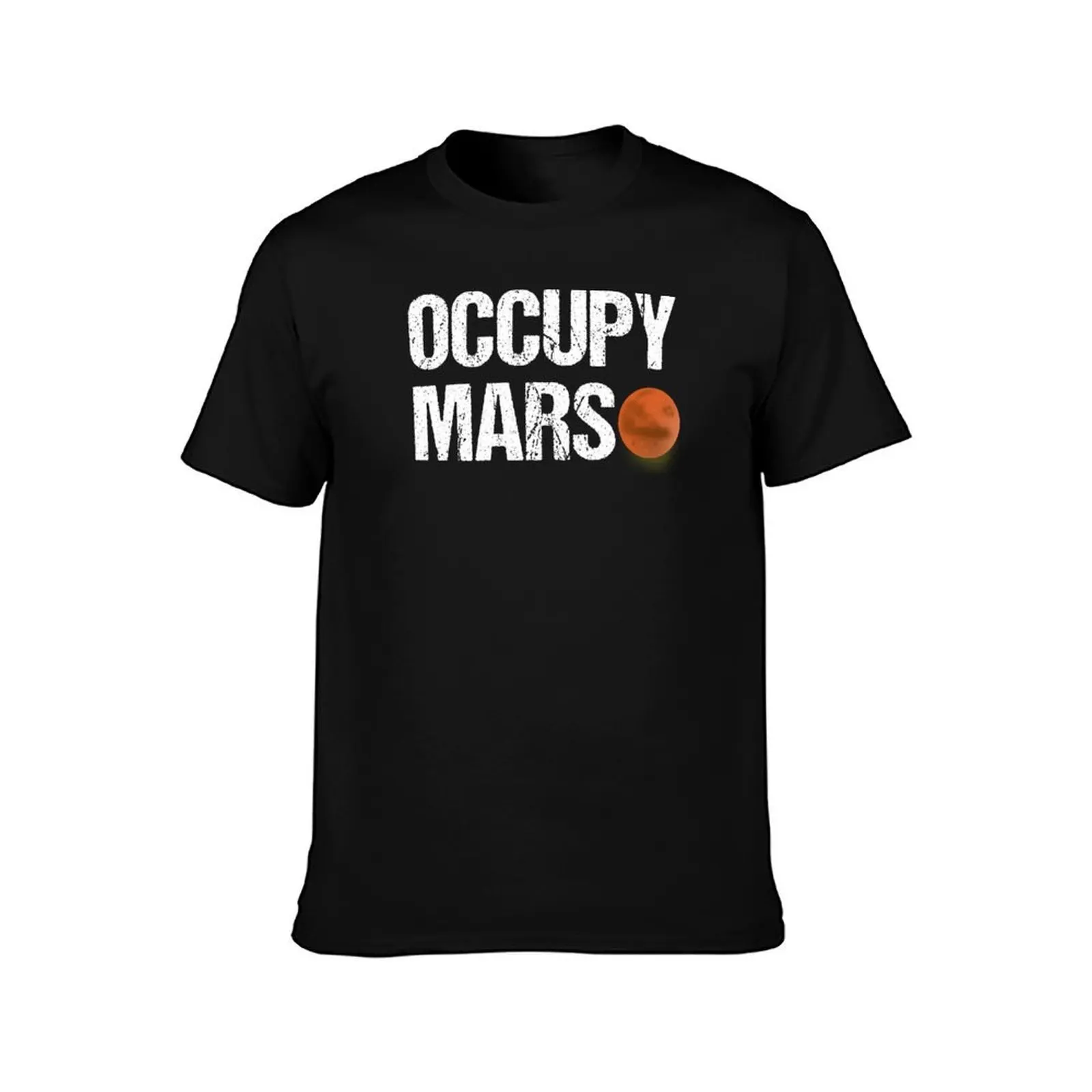 Occupy Mars Tshirt T-Shirt Summer Casual Cotton Tee Oversized Streetwear Tops Vintage Graphic Print Loose Fit Short Sleeve