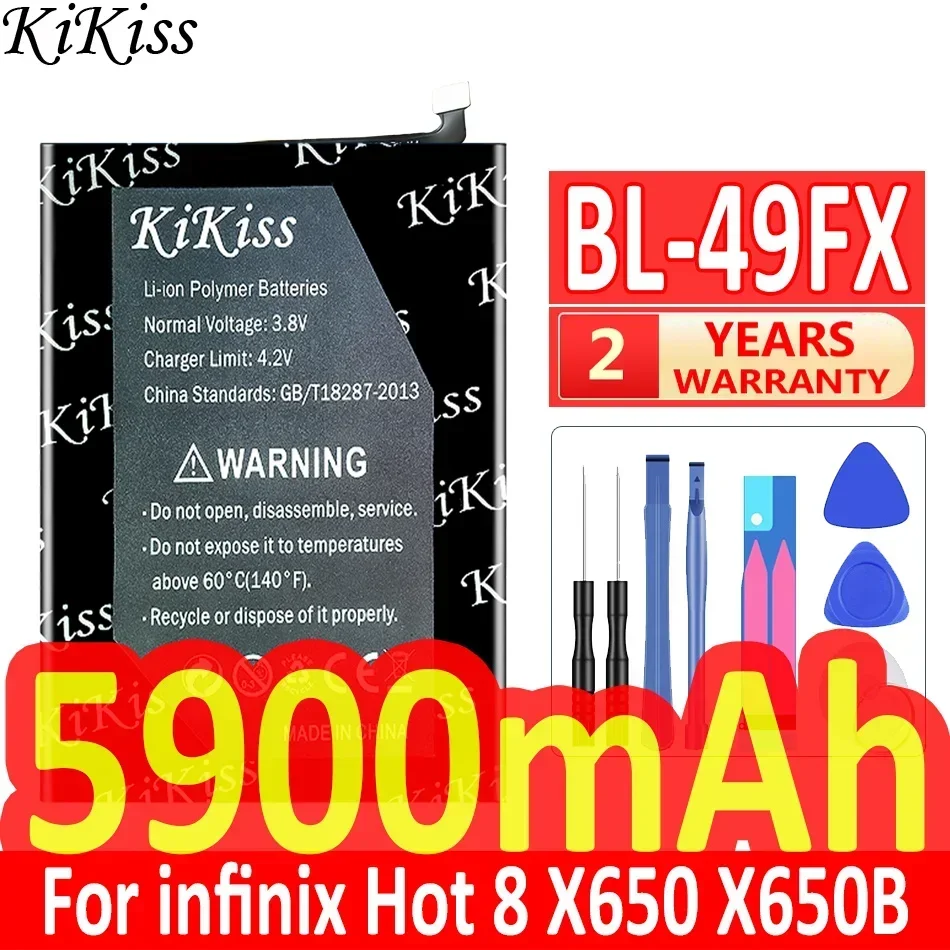 KiKiss Replacement Battery BL-44CX BL-49FX BL-44AX BL-39IX For Infinix X687/Zero 8/8i CE9 Hot 8 9 Note 4/5 pro Spark 5 Pro X655