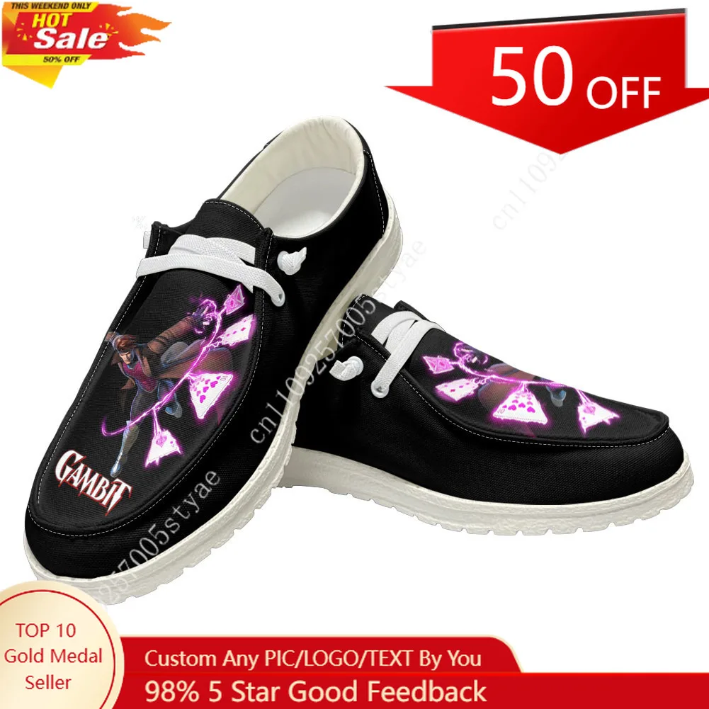 Marvel The Card Master Gambit Casual Shoes Mens Womans Flat Shoe Breathable Outdoor Lightweight High quality Flat Casual Shoes