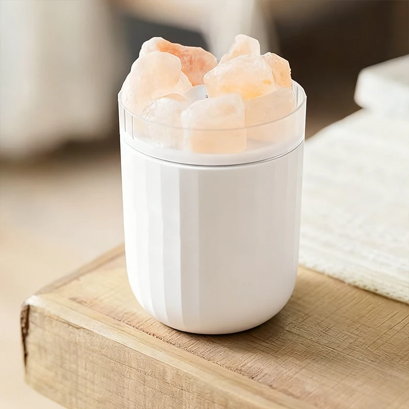 Cool Mist Humidifier with Night Light Bathroom Air Freshener Rechargeable Crystal Stone Fragrance Dispenser for Friends Gift