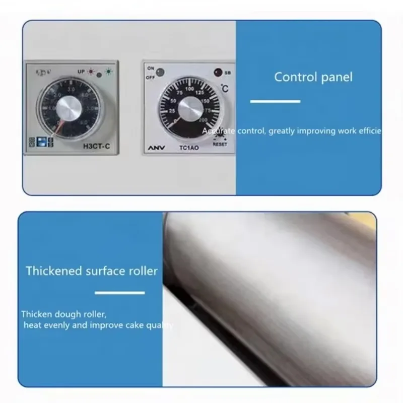 High Efficiency Electric 304 Stainless Steel Cake Crust Rice Paper Roasted Duck Cake Pancake Machine for Hotels and Food Shops