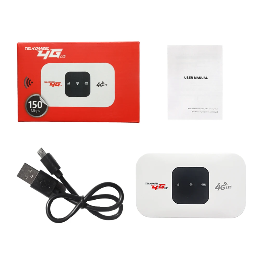 4G Lte WiFi Router 150Mbps Portable Wireless Router 3200mA Mini Pocket MiFi Modem Outdoor Mobile WIFI Hotspot with SIM Card Slot