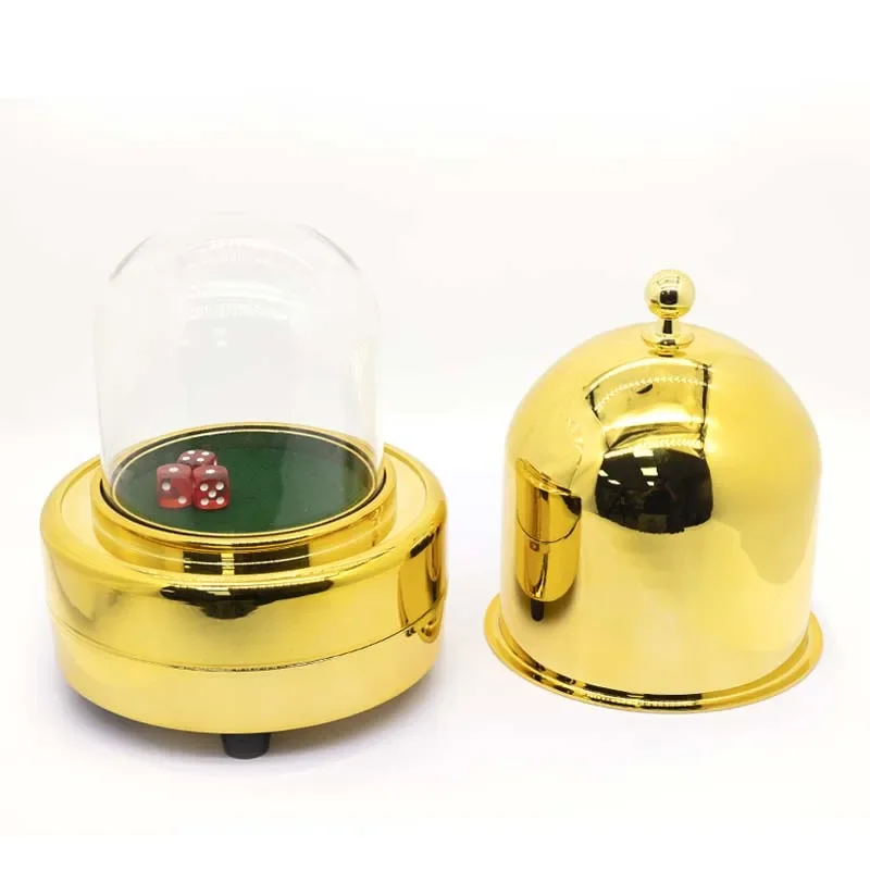 Customize golden High Quality Casino Craps DiceAutomatic Dice Shaker Machine Casino Electronic Dice Cup Sic Bo Dice Shaker