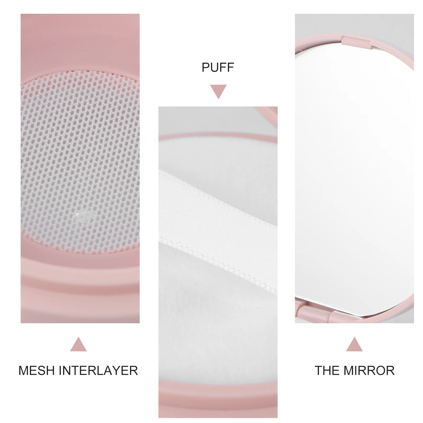 2Pcs Portable Powder Puff Case Loose Powder Box Double Layer Mirror Makeup Container Leakproof for Travel Outdoor