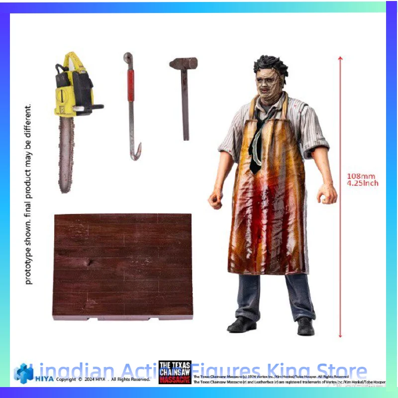

В наличии: Коллекционная фигурка Leatherface из серии HIYA 1/18 по мотивам фильма «Техасская резня бензопилой» 1974 года, подарок для любителей анимации и коллекционирования.