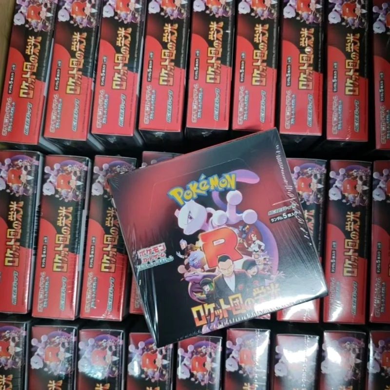 

Stock Original PokéMon Japanese Sv8a Glory Of The Rocket Team Box Card Second Round Collectible Swap Card Game Red&Purple Gift