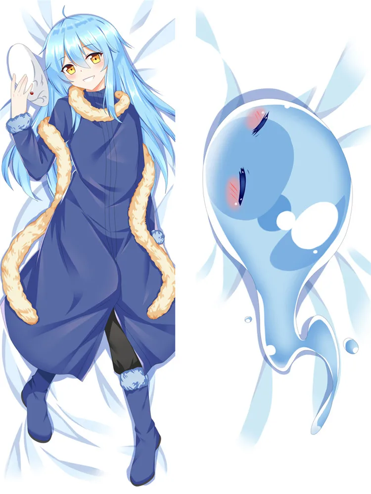 DIY Personalized Anime Dakimakura Rimuru Tempest Pillowcase Cushion Hugging Body Decorative Pillow Cover Case