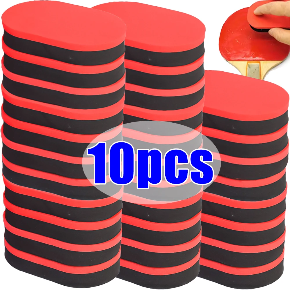 10Pcs Professional Table Tennis Racket Cleaning Sponge Wipe Cleaning Agent Rubber Cleaning Sponge Wipe Racket Care Accessories