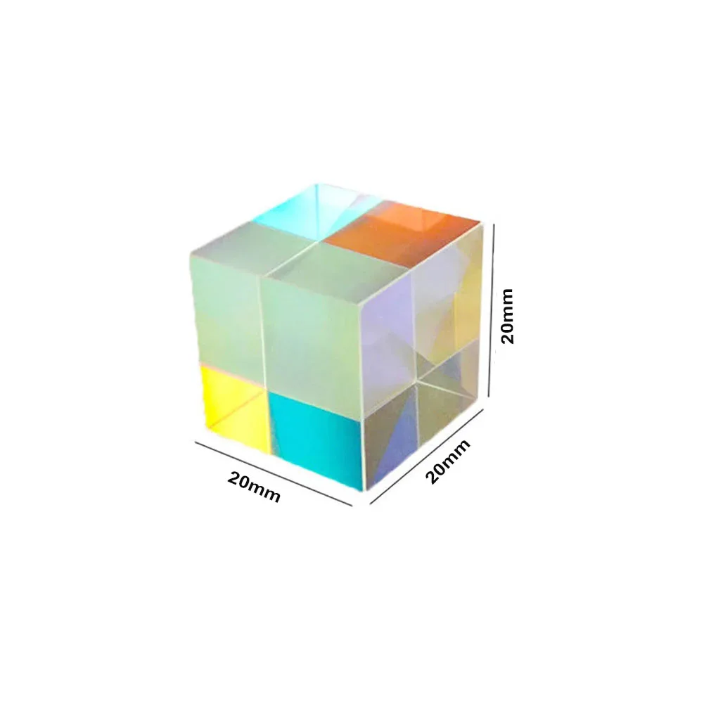 Optical Glass X-cube Dichroic Cube Design Cube Prism RGB Combiner Splitter Educational Gift Class Physics Educational Toy