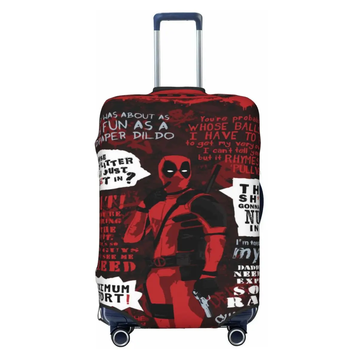 

Funny Deadpool Luggage Cover Protector Dust Proof Travel Suitcase Covers