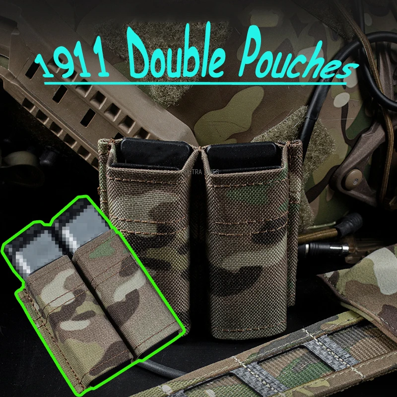 

Тактические двойные подсумки для магазинов 1911 с открытым верхом, быстросъемные, для охоты и стрельбы, поясная сумка MOLLE, подсумок для фонарика и инструментов