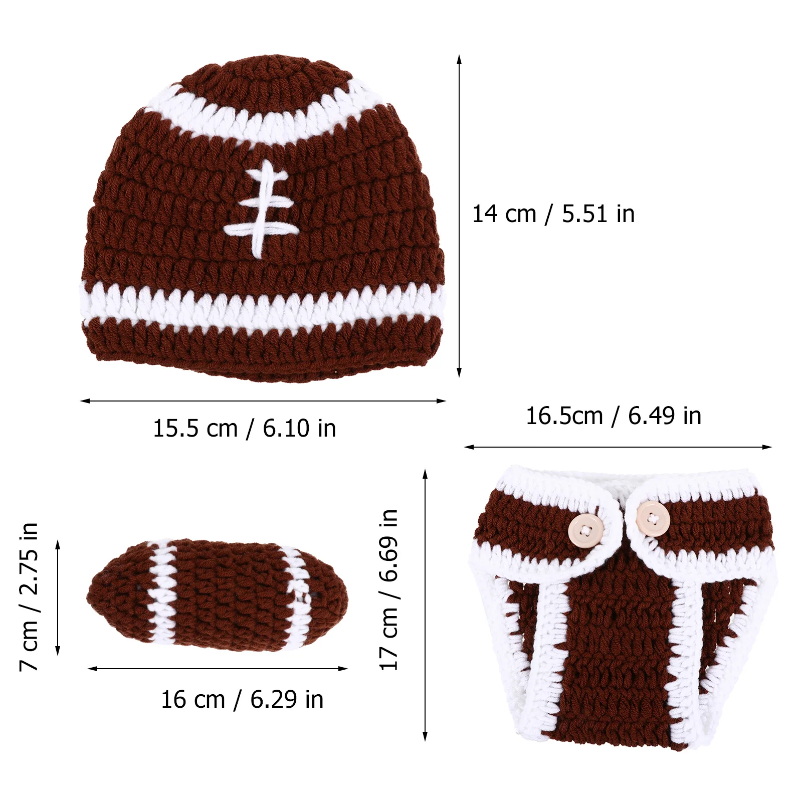 Knitted Baby Clothes Set Rugby Shorts Hat Newborn Baby Costume Lovely Outfit Photography Photo Props Gift Photo Props