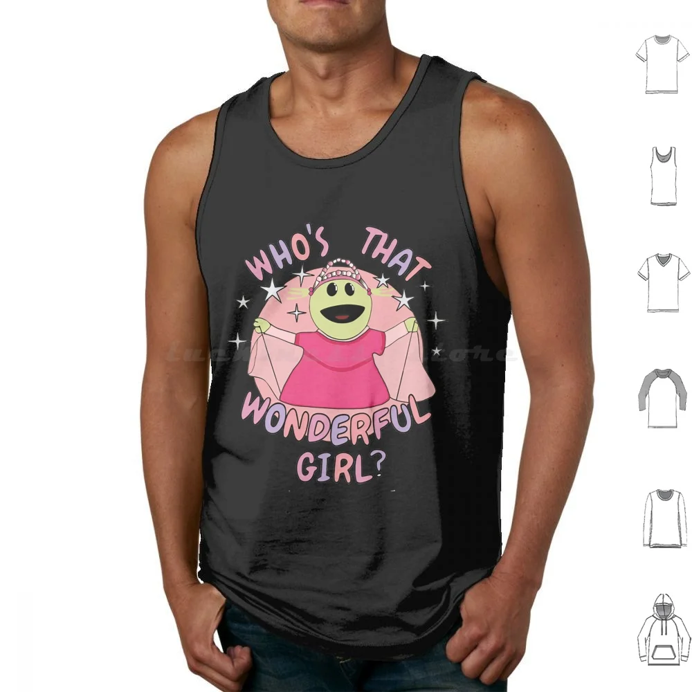 Nanalan Who's That Wonderful Girl Peepo Tank Tops Vest Sleeveless Nanalan Meme Peepo Mona Canada Who Is That