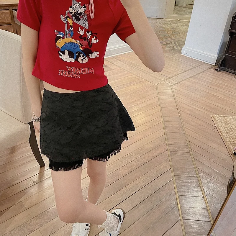 

Плиссированные брюки-юбка VIMAS Acidic с высокой талией, прямые, для повседневной носки, летние, женские, в стиле кэжуал