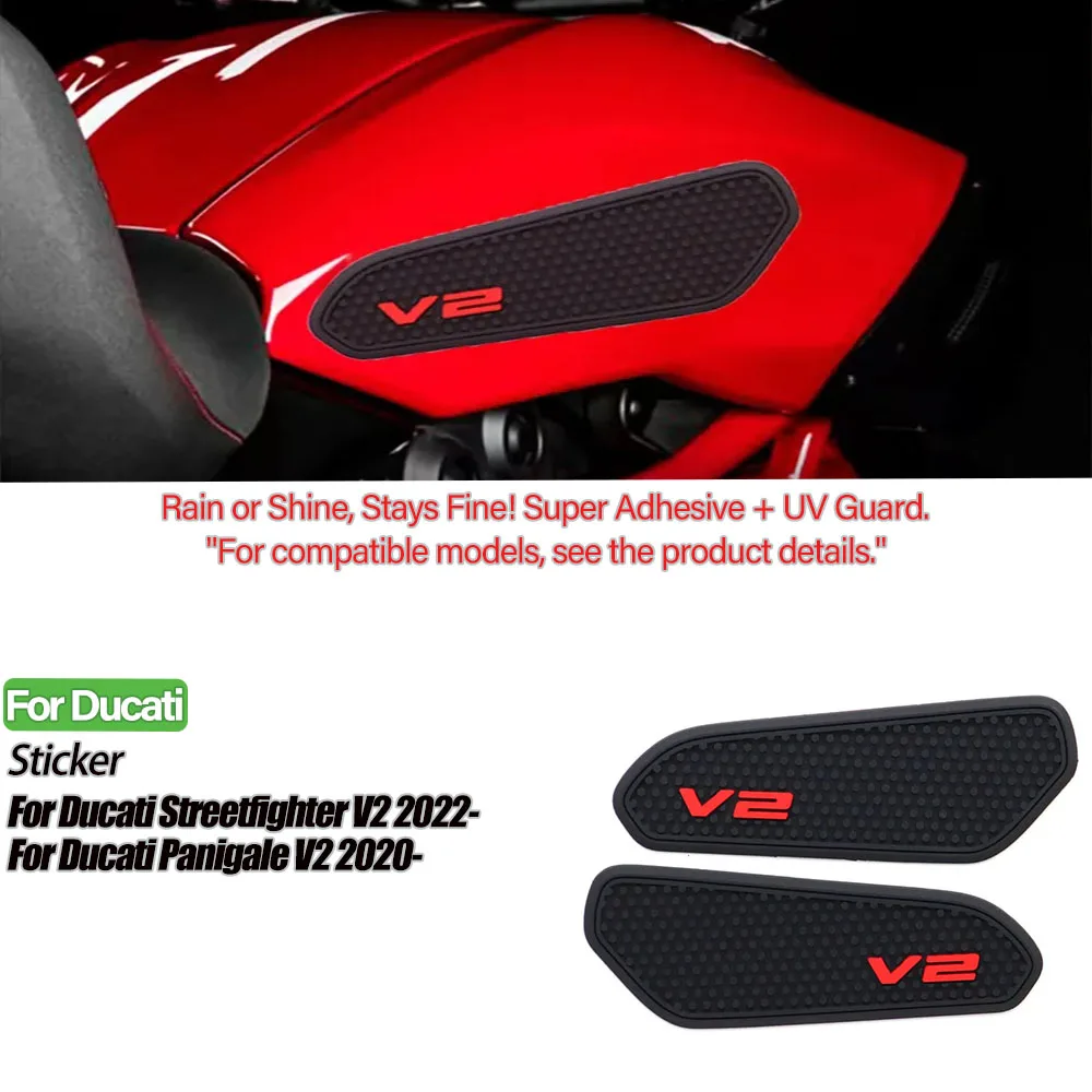 

Боковая накладка на топливный бак мотоцикла для Ducati Streetfighter V2 Panigale V2 2020- накладки на бак, защитные наклейки, наколенники, тяговая накладка