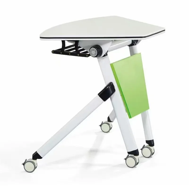 Foldable Training Table and Chair; Mobile Splicing Long Table for Office Meeting, Classroom Class, Student Desk