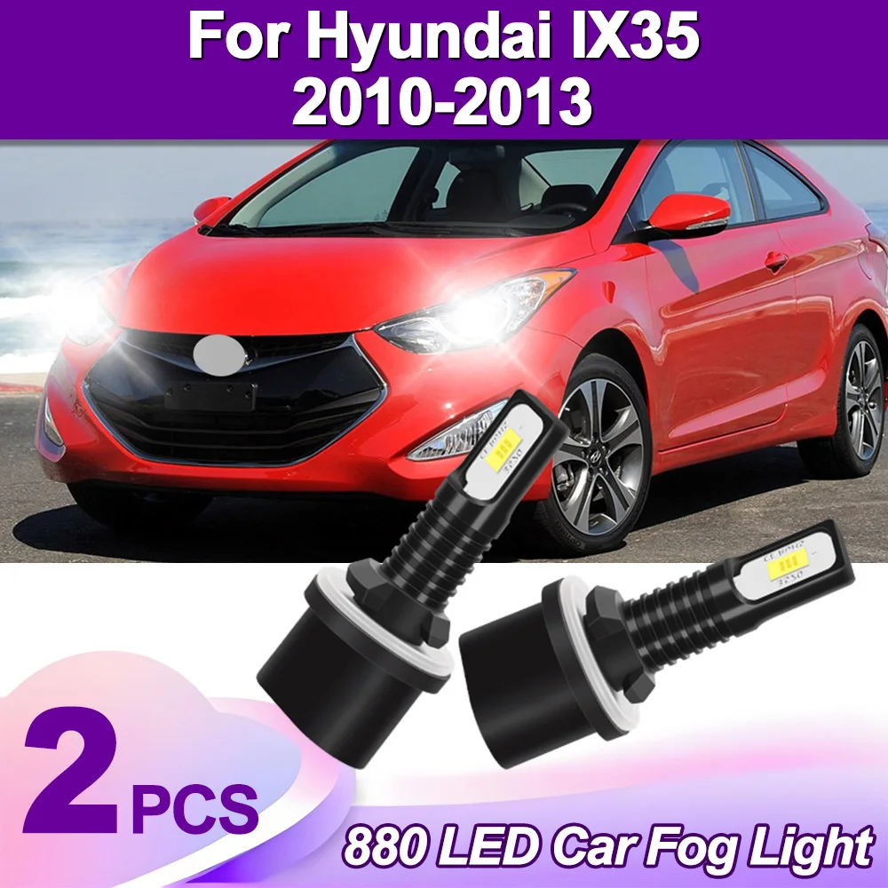 2 قطعة 6000 كيلو السوبر مشرق الأبيض مصابيح ضباب السيارات 90 واط عالية الطاقة 880 LED سيارة الضباب الخفيف 20000LM لشركة هيونداي IX35 2010 2011 2012 2013