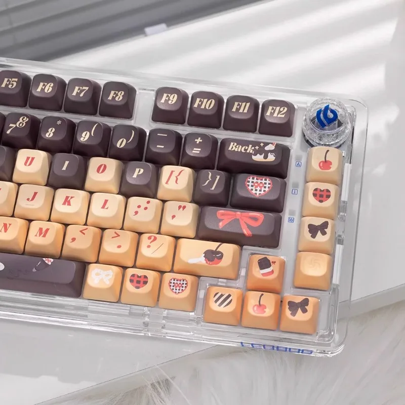 MiFuny Pudding Theme Keycap 137keys PBT DMA Profile Gaming Keycaps for Mechanical Keyboard Accessories Gift  Adapt To HI75 HI8