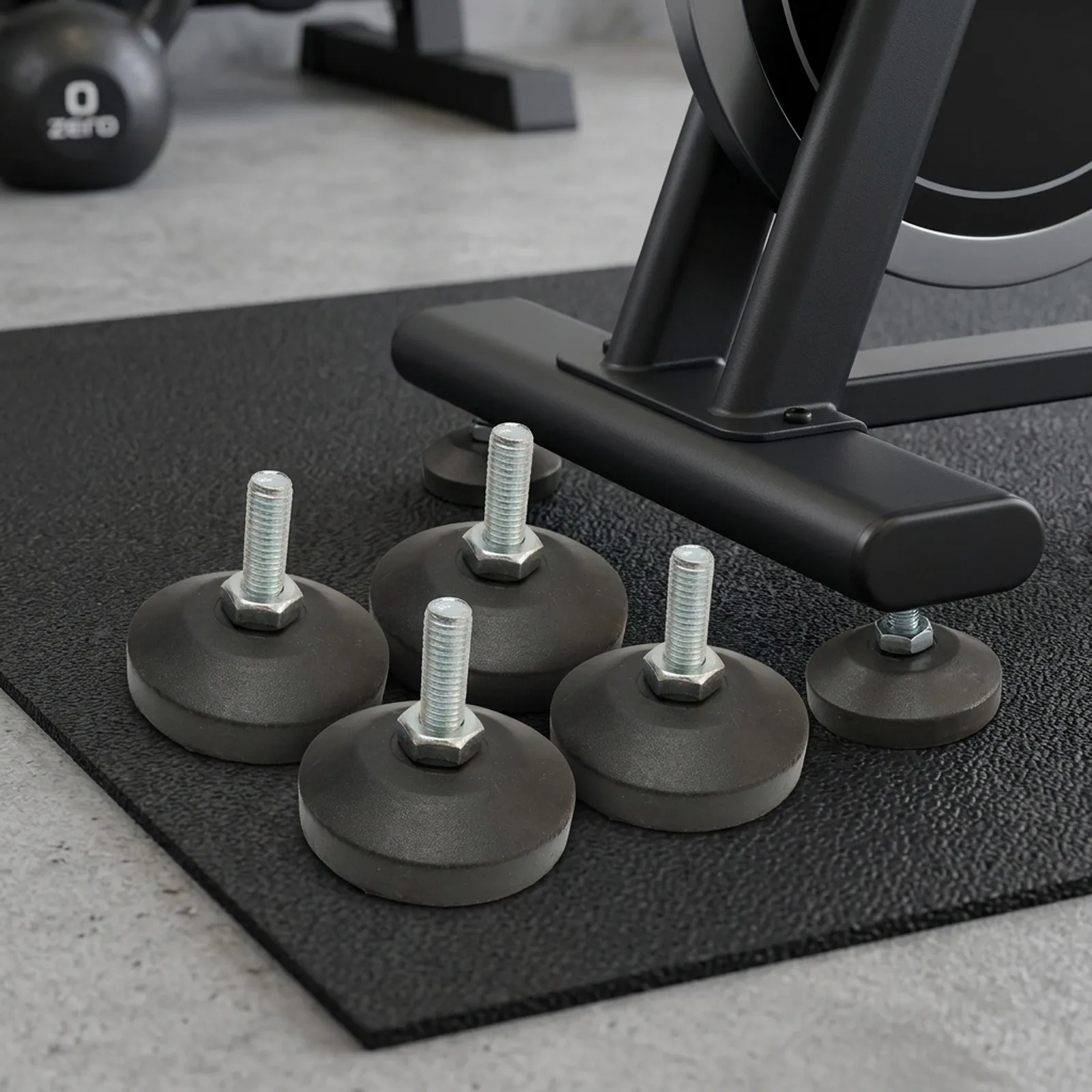 Adjustable Foot Pads Non-Slip Foot Pads Fitness Training Good Anti-Slip Effect Metal Construction Adjusting Level Height