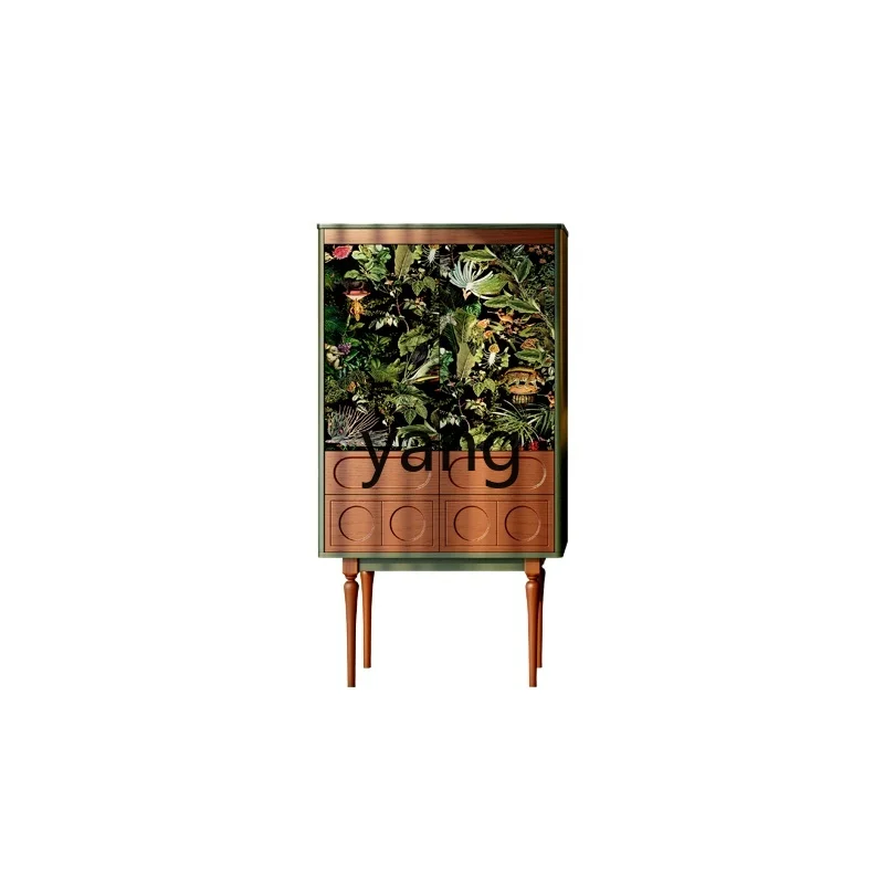 

TGF French retro solid wood chest bedroom antique storage cabinet small apartment household side cabinet