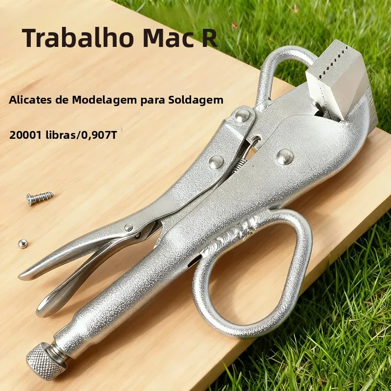 MacWorkTools Grampo de Fixação para Chapas Metálicas, Extra Largo, Tipo Bico de Pato, para Carroceria Automotiva e Alicates de Soldagem e Modelagem