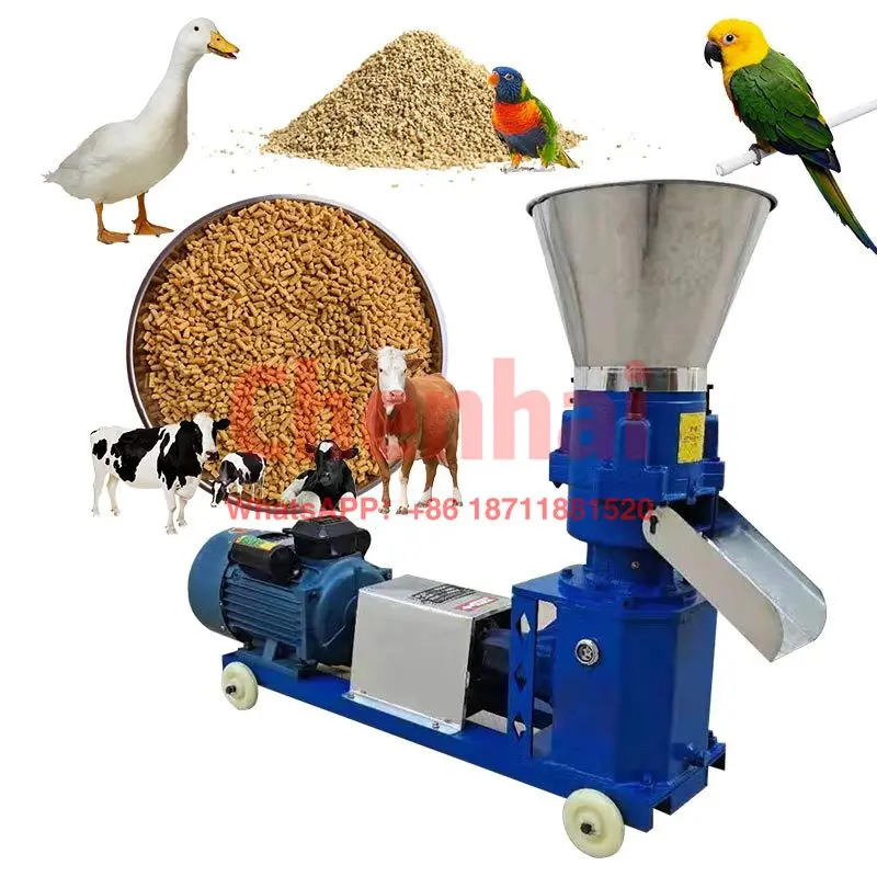 

Poultry Extruder Mini Floating Parrot Making Strow Kl210 Alimento 240V Cow Small Concentrate Feed Machine Without Motor