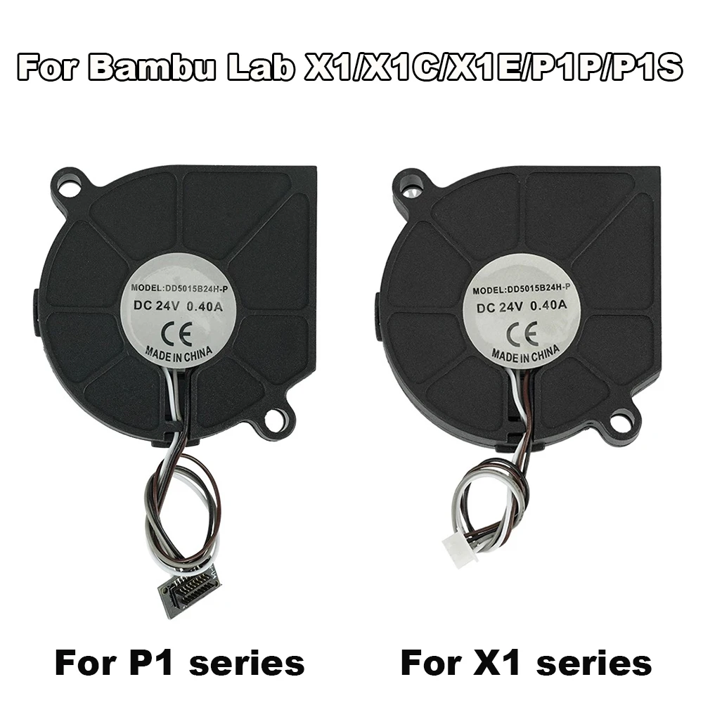 

24V 5015 Cooling Fan Blower For Bambu Lab X1 X1C X1E P1P P1S Dual Bearing Cooling Fans Radiator For Bambu Lab P1P P1S 3D Printer