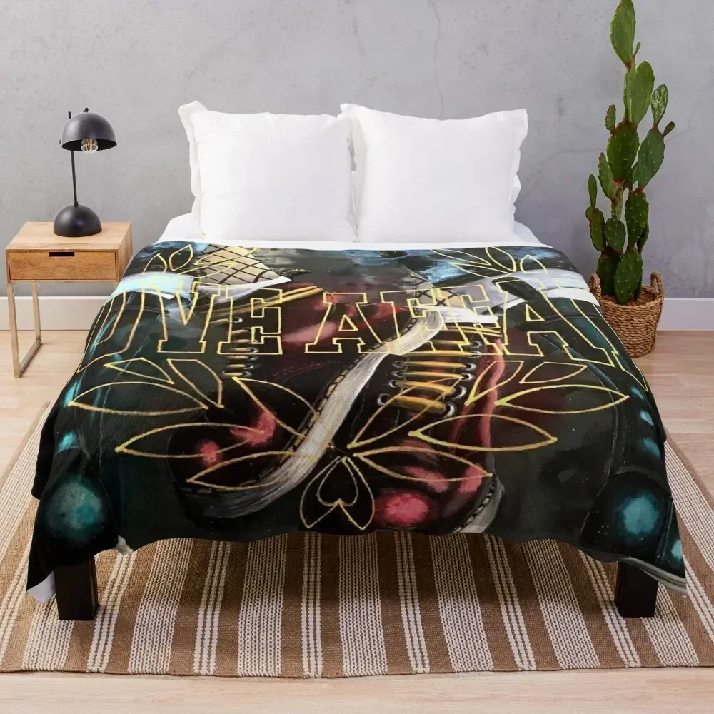 

Love Affair, Skinhead contemporary painting Throw Blanket Modern Design Soft Blanket for Home Decor