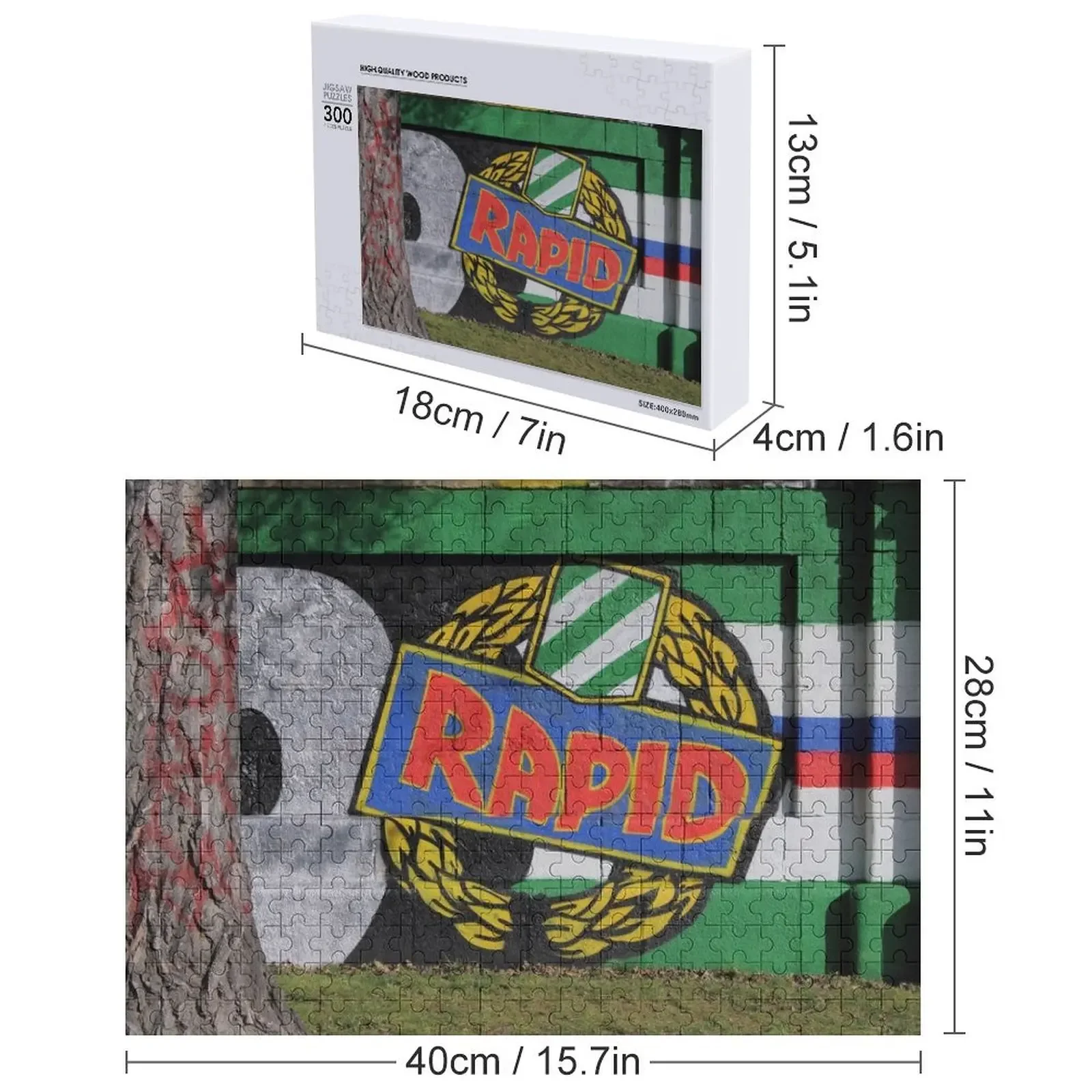 Graffiti Rapid Wien Puzzle Photo personnalisé nom personnalisé bois bébé Puzzle en bois