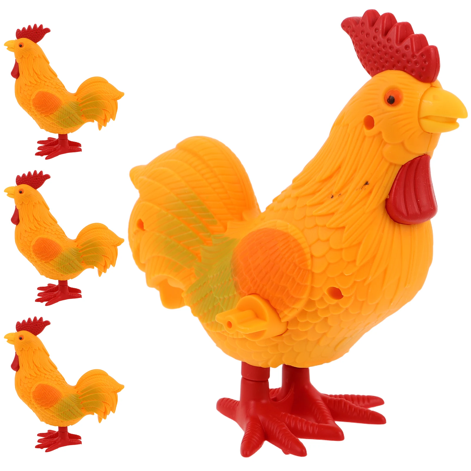 

4 Pcs Clockwork Chicken Animal Toy Party Toys Farm Figurines Wind Wind-up Animals Jumping