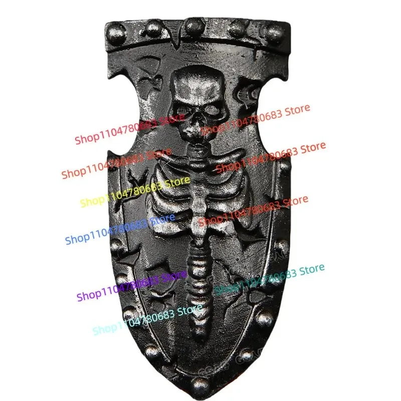 Klocki MOC Czarna Czaszka Akcesoria Mini Figurka Model do Składania Ozdoby Postacie z Kreskówek Zabawki Dekoracyjne Prezent Kolekcja
