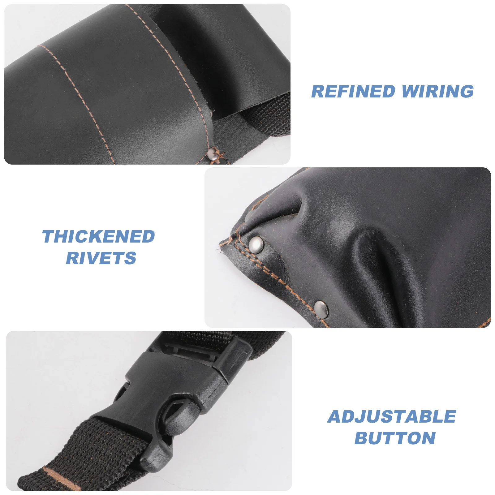 

1pc Welding Rod Tool Kit Anti-Scalding Cowhide Holder For High- Welding Storage Waist Pouch Adjustable Durable