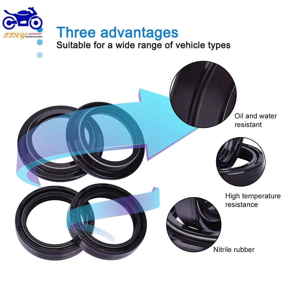 

Motorcycle Front Shock Absorber Fork Damper Oil Seal and Dust Cover Seal For Harley Davidson FLHS 1340 Electra Glide Sport 81-93