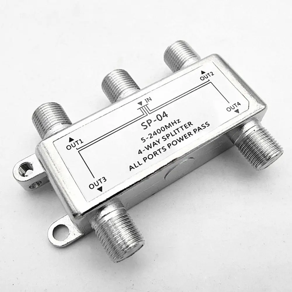 5 to 2400MHz TV Antenna Satellite Splitter F-type Socket Cable TV Signal Receiver Distributor Cable Signal Splitter