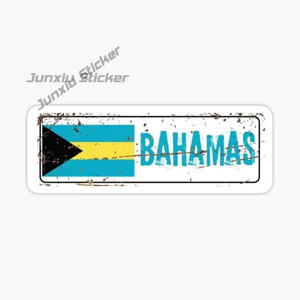 BAHAMAS Flag Bahamas Islands Scenic Tourist Car Sticker Vinyl Self-Adhesive Decorative Decal