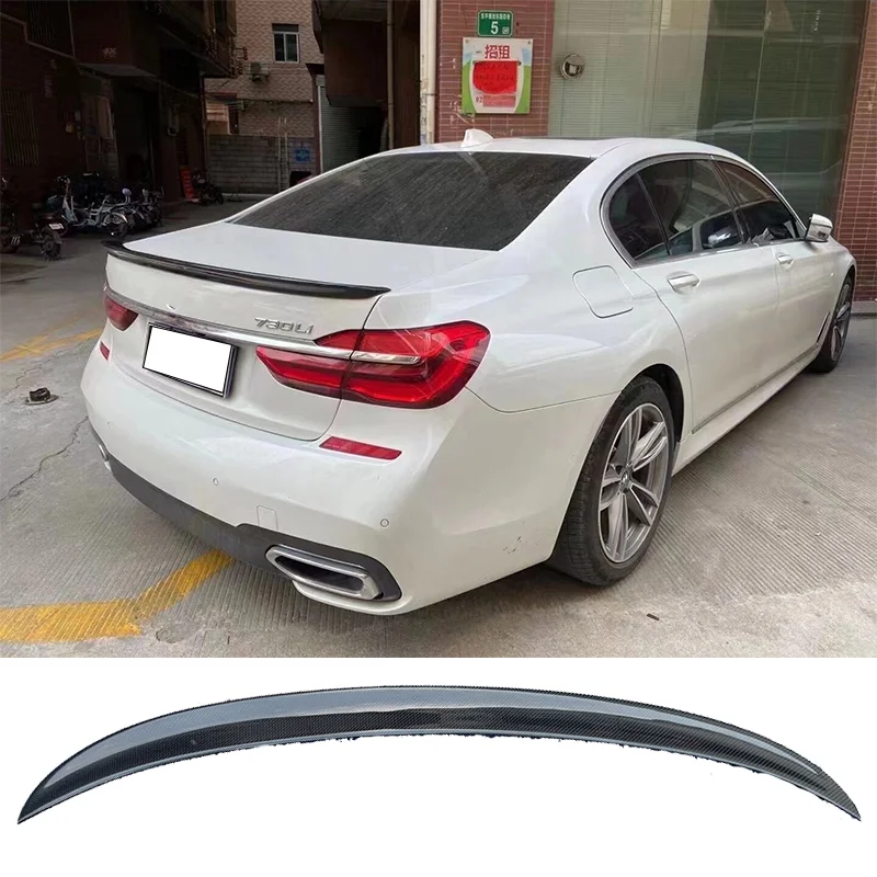 Suitable for BMW 7 Series G12 carbon fiber spoiler 2016 2017 2018 trunk wing spoiler decorative car design