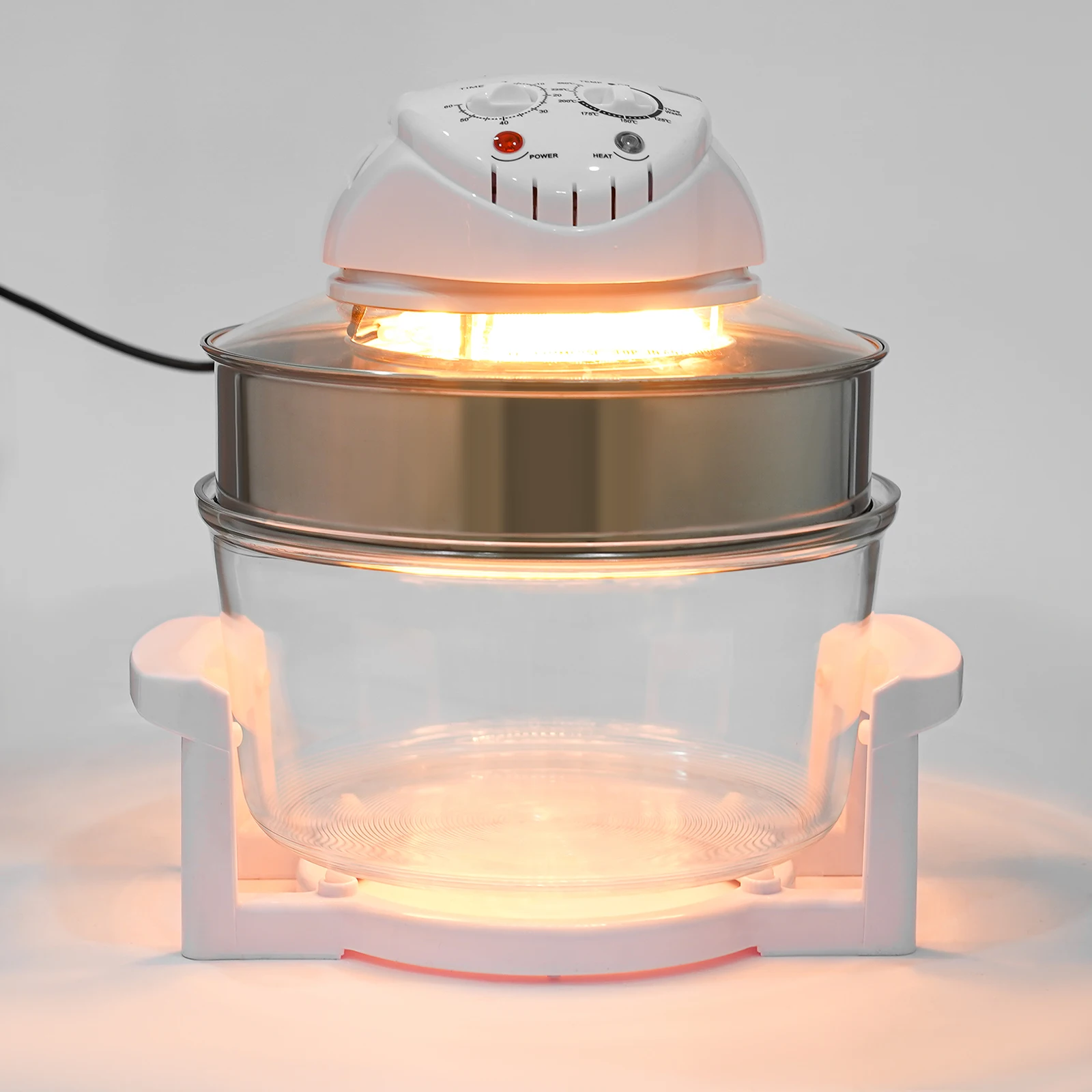 

12L Convection Roaster Air Fryer Oven Turbo Electric Cooker Recipe 360° Heating,Infrared Convection, Halogen Oven Countertop