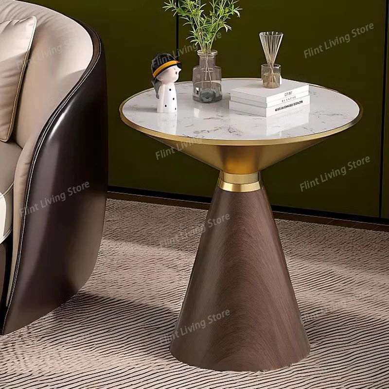 

Nordic Balcony Sofa Side Table Modern Luxury Casual Design Coffee Table Minimalist Rock Slab Home Furniture Stolik Kawowy