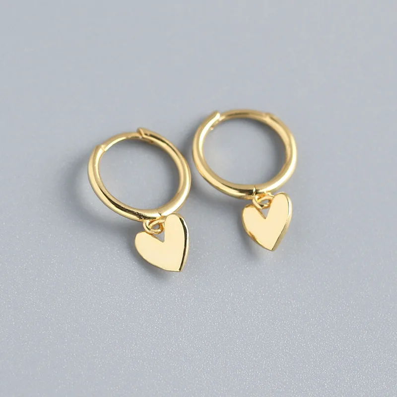 Small fresh heartbeat temperament simple heart ear loop ear buckle Super fairy small fresh ear stud love earrings