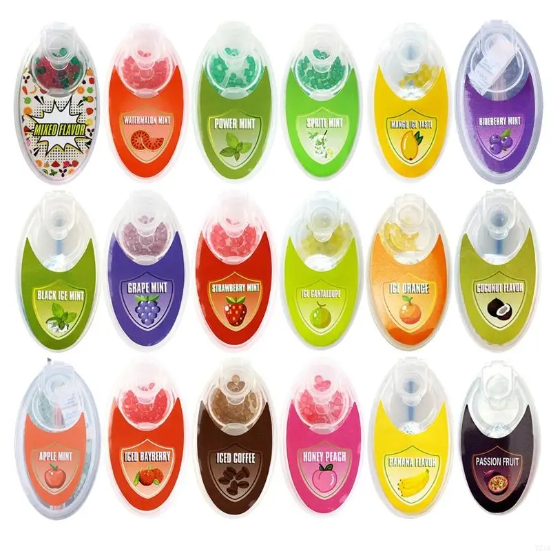 77JA 100PCS Bộ lọc thuốc lá Bóng trái cây Menthol Bột bạc hà Hương vị Vụ nổ Ball cho Bộ lọc Hút thuốc